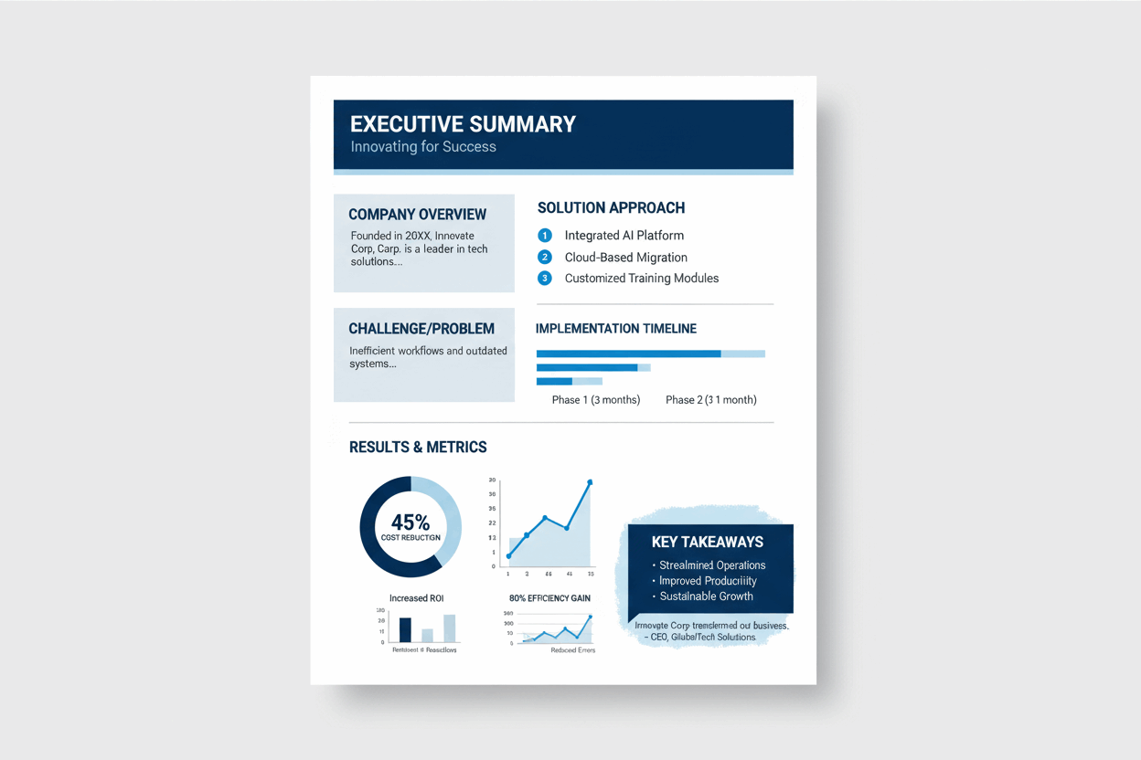 Business case study template